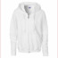 White zipped hoody front